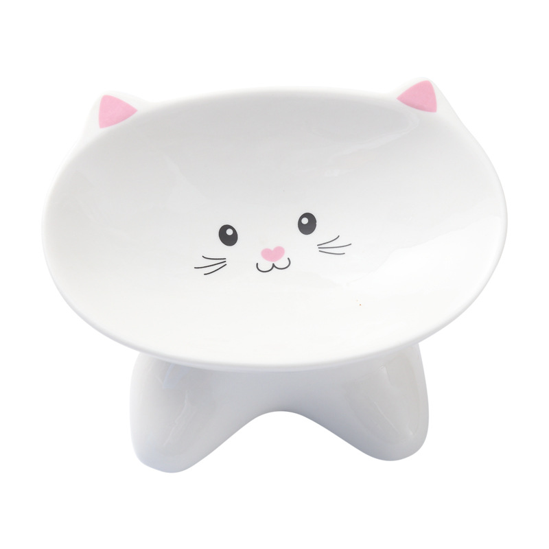 Tazon con fondo blanco para gatos comida de mascotas