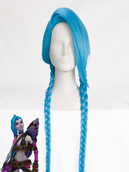 Peluca Azul Jinx League of Legends - Tamaguchi Store Colombia