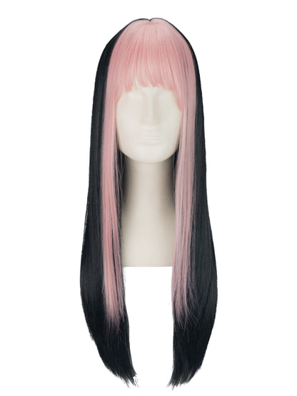 Peluca Negro/Rosa Base para Cosplay - Tamaguchi Store Colombia